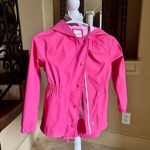 Pink Hooded Rain Jacket